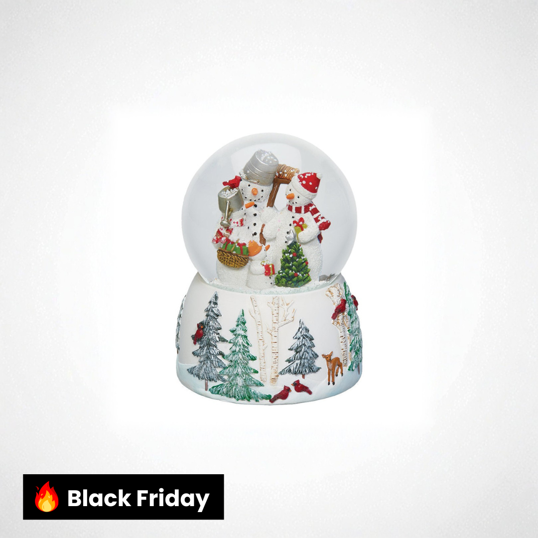 Família de bonecos de neve Bonecos de neve Globo de neve